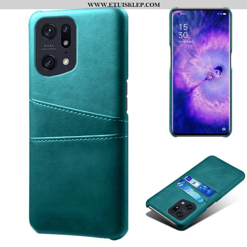 Etui do Oppo Find X5 Pro Etui Na Karty Z Efektem Skóry